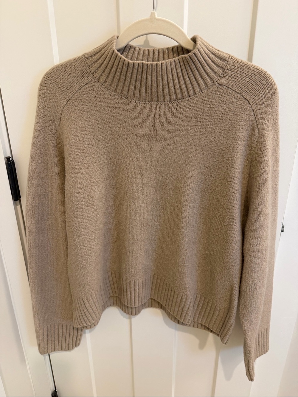 Abercrombie Mock Neck Sweater in Taupe